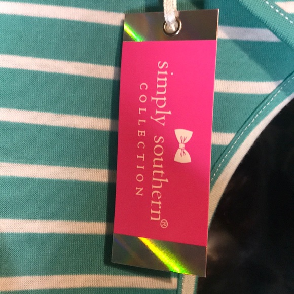 Simply Southern sequin dog mom  striped tee - Picture 9 of 10